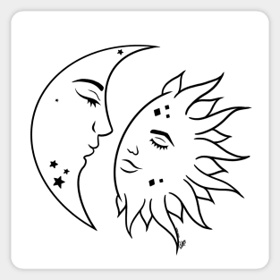 Sun & Moon - Embranced Sticker